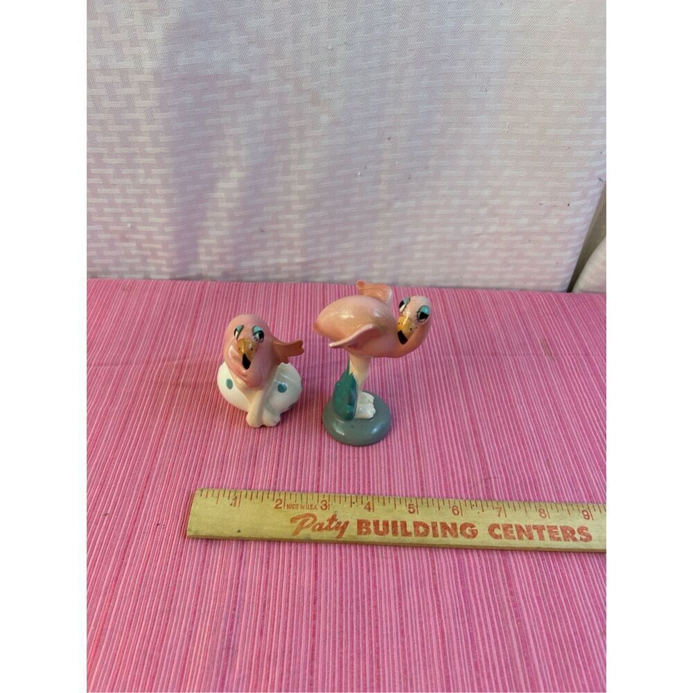 Flamingos little statues by Erika K970 Made‎ in Japan